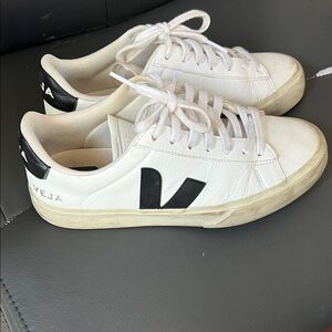 Veja White and Black Casual Sneakers
